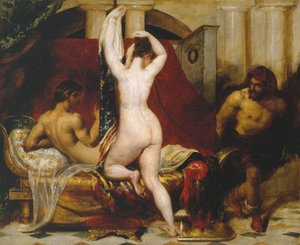 Candaules, King of Lydia, Shews his Wife by Stealth to Gyges, One of his Ministers